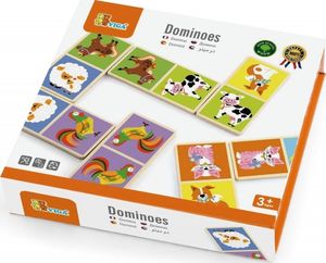 Viga Drewniana gra Domino Farma Viga Toys 28 elementów 1