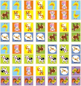 Viga Drewniana gra Domino Farma Viga Toys 28 elementów 2