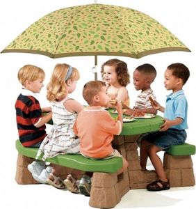 Step2 STEP2 Stół - Stolik piknikowy z parasolem 2