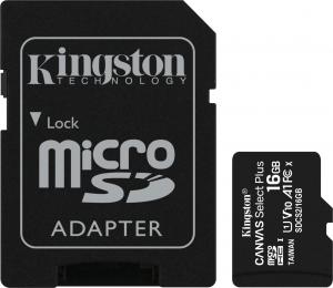 Karta Kingston Canvas Select Plus MicroSDHC 16 GB Class 10 UHS-I/U1 A1 V10 (SDCS2/16GB) 1