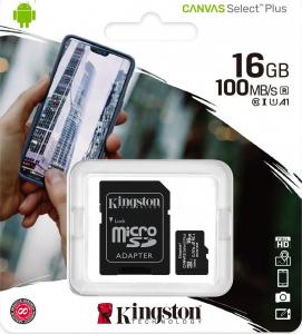 Karta Kingston Canvas Select Plus MicroSDHC 16 GB Class 10 UHS-I/U1 A1 V10 (SDCS2/16GB) 4