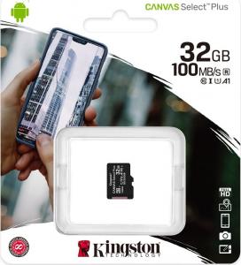 Karta Kingston Canvas Select Plus MicroSDHC 32 GB Class 10 UHS-I/U1 A1 V10 (SDCS2/32GBSP) 3