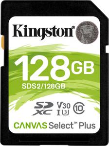 Karta Kingston Canvas Select Plus SDXC 128 GB Class 10 UHS-I/U3 V30 (SDS2/128GB) 1