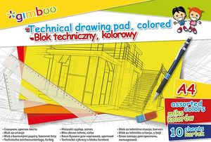 Gimboo Blok techniczny A4 10k mix kolorów 1