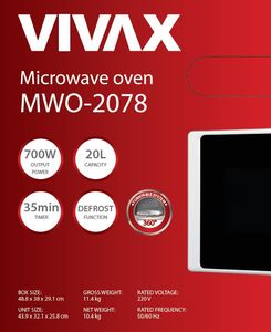 Kuchenka mikrofalowa Vivax MWO-2078 2