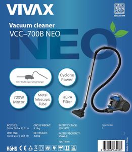 Odkurzacz Vivax VCC-700B 3