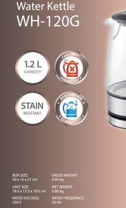 Czajnik Vivax WH-120G Czarny 7