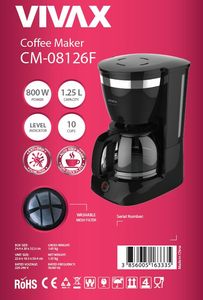 Ekspres przelewowy Vivax Ekspres przelewowy do kawy Vivax CM-08126F 3
