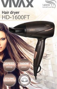 Suszarka Vivax Suszarka turystyczna Vivax HD-1600FT Czarny 2