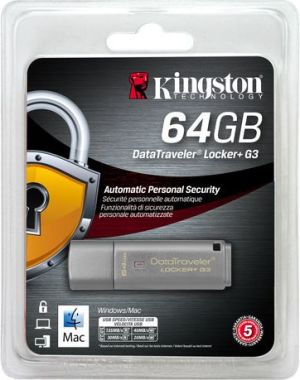 Pendrive Kingston DataTraveler Locker+ G3, 64 GB  (DTLPG3/64GB) 5