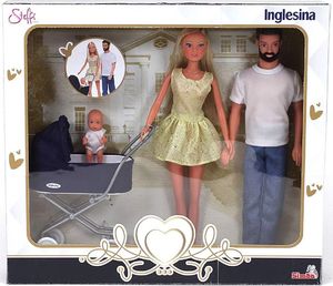 Simba Steffi Inglesina rodzina lalek lalka Steffi Kevin bobas + wózek głęboki gondola 4