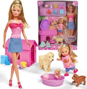 Simba Zestaw lalek Steffi Love Happy Animal Steffi i Evi z pieskami 1