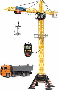 Dickie Mega Dźwig Żuraw z dźwiękiem sterowany 120 cm + wywrotka Dickie uniwersalny 4