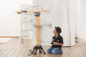 Dickie Mega Dźwig Żuraw z dźwiękiem sterowany 120 cm + wywrotka Dickie uniwersalny 10