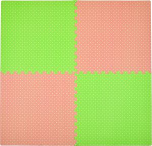 Humbi Humbi Puzzle piankowe Mata piankowa 62 x 62 x 1 cm 4 szt rożowo -zielona w kropki uniwersalny 1
