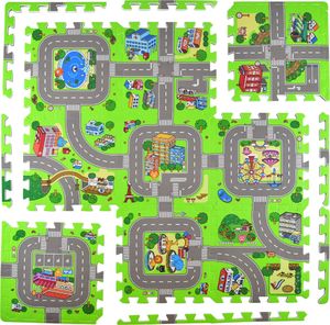 Humbi Humbi Puzzle piankowe Mata piankowa Miasto Uliczki 31,5 x 31,5 x 1cm 9 szt. uniwersalny 2