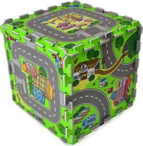 Humbi Humbi Puzzle piankowe Mata piankowa Miasto Uliczki 31,5 x 31,5 x 1cm 9 szt. uniwersalny 3