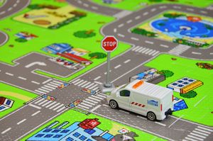 Humbi Humbi Puzzle piankowe Mata piankowa Miasto Uliczki 31,5 x 31,5 x 1cm 9 szt. uniwersalny 6