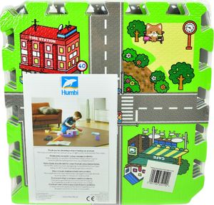 Humbi Humbi Puzzle piankowe Mata piankowa Miasto Uliczki 31,5 x 31,5 x 1cm 9 szt. uniwersalny 7