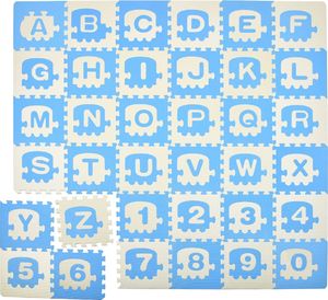 Humbi Humbi Puzzle piankowe Mata piankowa edukacyjna Pociąg Alfabet Cyfry 180x180x1 cm uniwersalny 1