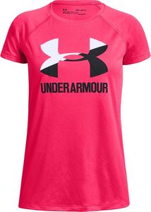 Under Armour Koszulka dziewczęca Big Logo Tee Solid Girls Ss różowa r. S-140 cm (1331678 975) 1