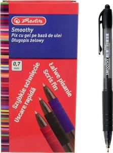 Herlitz Długopis żelowy Smoothy, wkład czarny 0,7 mm, 12 szt 1