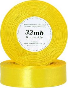 Pogotowie Florystyczno Ślubne Wstążka satynowa 6mm/32mb żółta 1