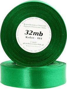 Pogotowie Florystyczno Ślubne Wstążka satynowa 6mm/32mb zielony trawa 1