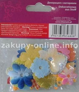 Titanum Dekoracje materiałowe kwiaty mix 30 szt (F008) % BPZ 1