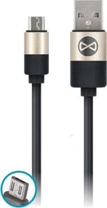 Kabel USB Forever USB-A - microUSB 1 m Czarny (GSM032573) 1