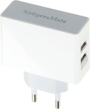 Ładowarka Kruger&Matz Sieciowa Dual USB KM0017 1