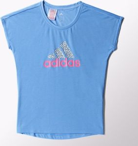 Adidas Koszulka dziecięca Yg W B Logo Tee niebieska r. 140 (S16415) 1