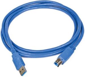 Kabel USB Gembird USB-A - USB-B 0.5 m Niebieski (CCP-USB3-AMBM-0.5M) 2
