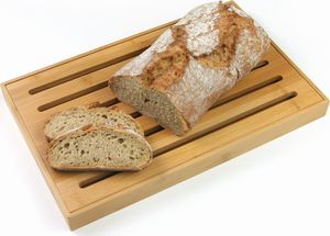 Deska do krojenia KingHoff z tacą na okruszki bambusowa 38x23.5cm 3