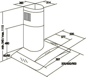 Okap Akpo WK-4 Largo Eco 60 2