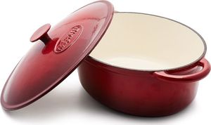 Konighoffer BRYTFANNA / GĘSIARKA ŻELIWNA EMALIOWANA 6.5L WIŚNIOWA KONIGHOFFER KG-6538 3