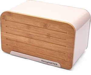 Chlebak Konighoffer bambusowo-stalowy z deską do krojenia 2