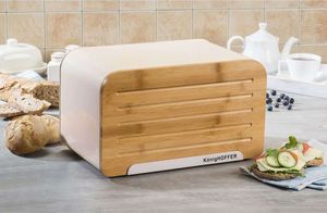 Chlebak Konighoffer bambusowo-stalowy z deską do krojenia 4