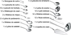 KingHoff SZTUĆCE KINGHOFF 72 ELE. POŁYSK KH-3519 2