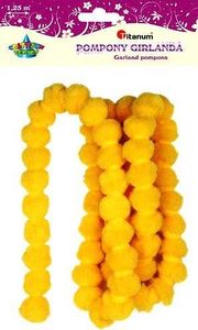 Titanum Pompony girlanda 1,25cm żółte DIY16071D 1