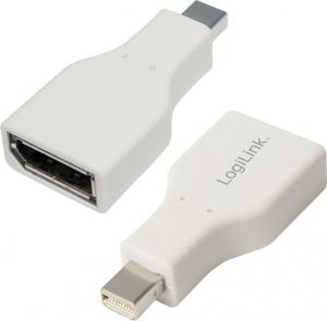 Adapter AV LogiLink DisplayPort Mini - DisplayPort biały (CV0039) 1