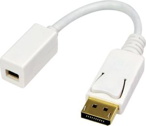 Adapter AV LogiLink DisplayPort Mini - DisplayPort 0.15m biały (CV0040) 1