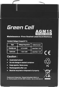 Green Cell Akumulator Agm Vrla 6V/4Ah (AGM15) 4