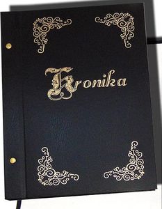 Warta Kronika A4 250X345 pionowa złocona czarna 1829-319-020 1