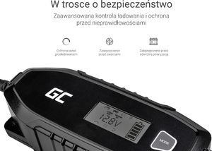 Green Cell Automatyczna Ładowarka, Prostownik Green Cell do akumulatorów 6V / 12V (4A) z funkcją inteligentnej diagnostyki 2