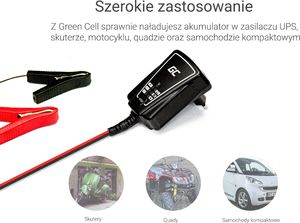 Green Cell Automatyczna Ładowarka, Prostownik Green Cell do akumulatorów 6V / 12V (1A) 3