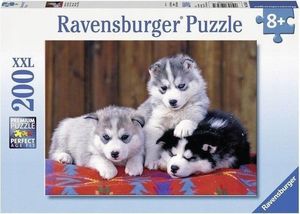 Ravensburger Puzzle 200 Szczenięta husky XXL 1
