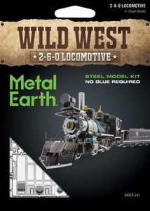 Metal Earth Metal Earth Wild West 2-6-0 locomotive, model (stainless steel) 1