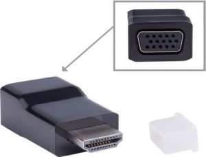 Adapter AV Gembird HDMI - D-Sub (VGA) czarny (A-HDMI-VGA-001) 2