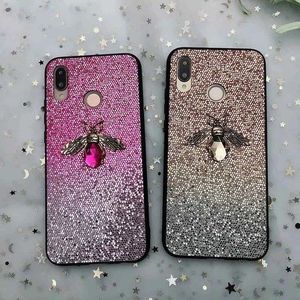 Etui Bee Glitter IPHONE XS MAX niebieskie uniwersalny 3